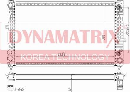 Dynamatrix DR60498 - Radiateur, refroidissement du moteur cwaw.fr