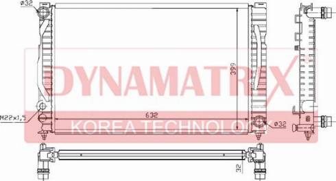 Dynamatrix DR60497 - Radiateur, refroidissement du moteur cwaw.fr