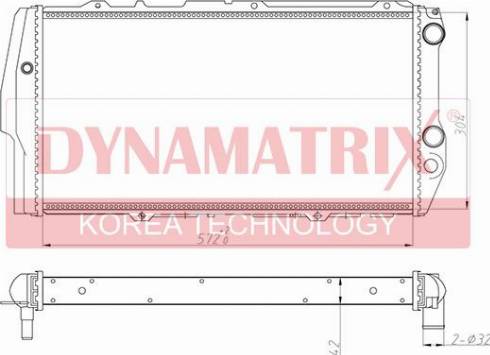 Dynamatrix DR604551 - Radiateur, refroidissement du moteur cwaw.fr