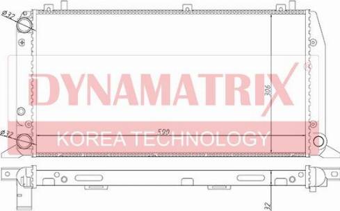 Dynamatrix DR604361 - Radiateur, refroidissement du moteur cwaw.fr