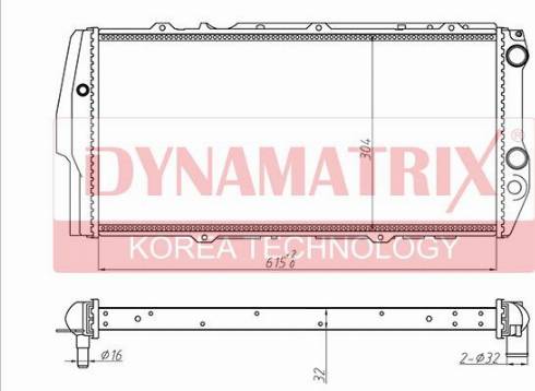 Dynamatrix DR604781 - Radiateur, refroidissement du moteur cwaw.fr