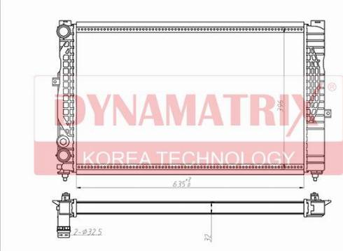 Dynamatrix DR60299 - Radiateur, refroidissement du moteur cwaw.fr