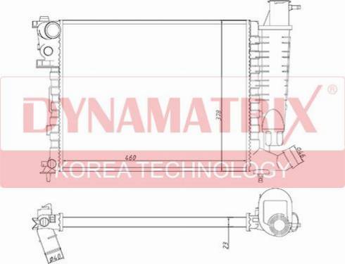 Dynamatrix DR613671 - Radiateur, refroidissement du moteur cwaw.fr