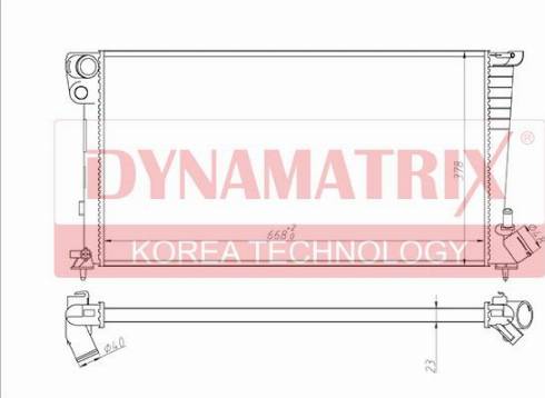 Dynamatrix DR61315 - Radiateur, refroidissement du moteur cwaw.fr