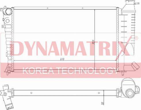 Dynamatrix DR61313 - Radiateur, refroidissement du moteur cwaw.fr