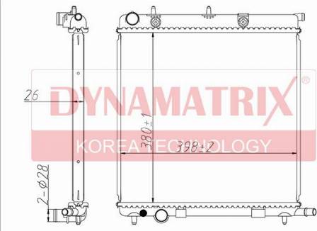 Dynamatrix DR61284 - Radiateur, refroidissement du moteur cwaw.fr