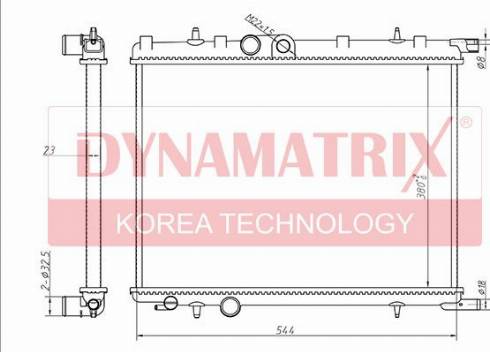 Dynamatrix DR63502A - Radiateur, refroidissement du moteur cwaw.fr