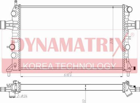 Dynamatrix DR630041 - Radiateur, refroidissement du moteur cwaw.fr