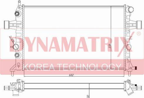 Dynamatrix DR63003A - Radiateur, refroidissement du moteur cwaw.fr