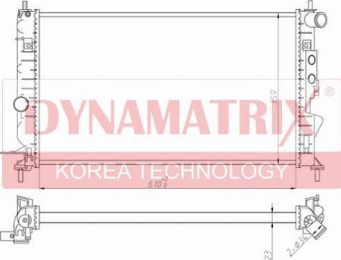 Dynamatrix DR630121 - Radiateur, refroidissement du moteur cwaw.fr