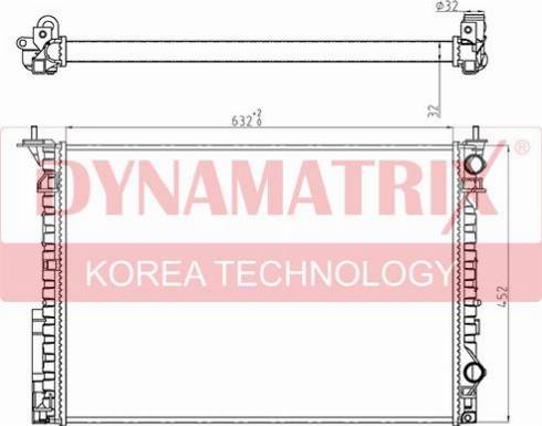 Dynamatrix DR63843A - Radiateur, refroidissement du moteur cwaw.fr