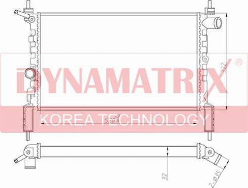 Dynamatrix DR632761 - Radiateur, refroidissement du moteur cwaw.fr