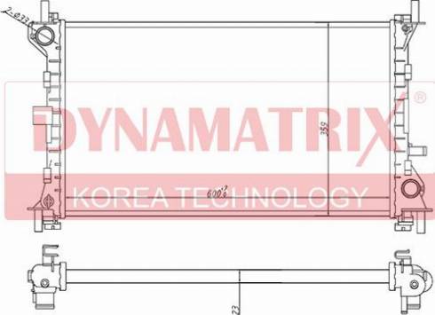 Dynamatrix DR62073 - Radiateur, refroidissement du moteur cwaw.fr