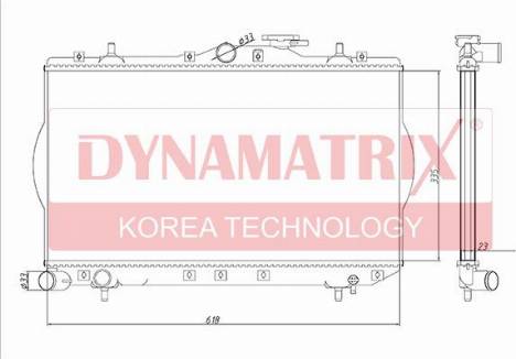 Dynamatrix DR62297 - Radiateur, refroidissement du moteur cwaw.fr