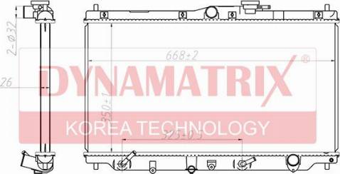 Dynamatrix DR622831 - Radiateur, refroidissement du moteur cwaw.fr