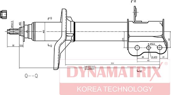 Dynamatrix DSA634046 - Amortisseur cwaw.fr