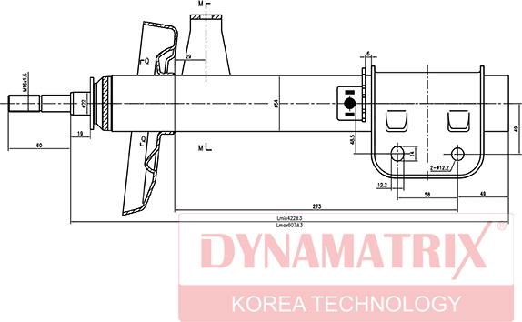 Dynamatrix DSA634021 - Amortisseur cwaw.fr