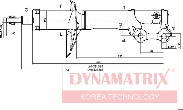 Dynamatrix DSA634811 - Amortisseur cwaw.fr