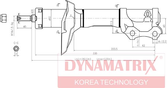 Dynamatrix DSA633712 - Amortisseur cwaw.fr