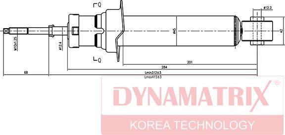 Dynamatrix DSA341325 - Amortisseur cwaw.fr