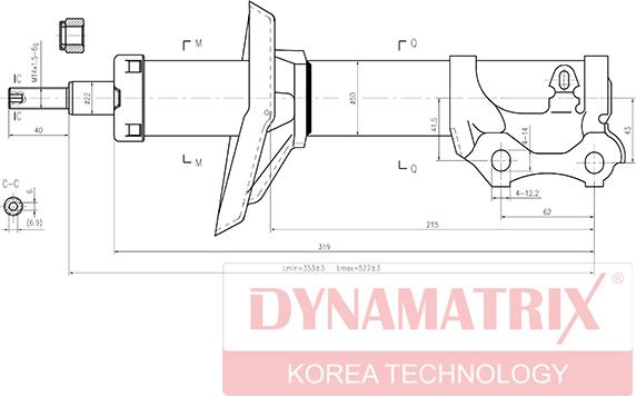 Dynamatrix DSA334810 - Amortisseur cwaw.fr