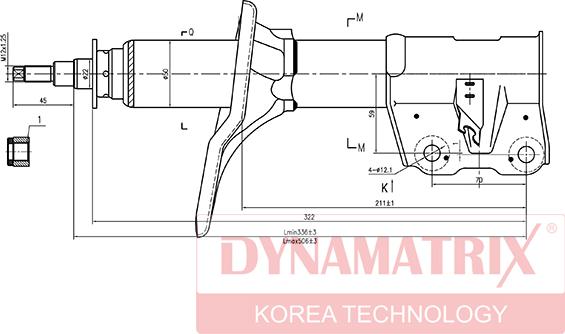 Dynamatrix DSA334309 - Amortisseur cwaw.fr