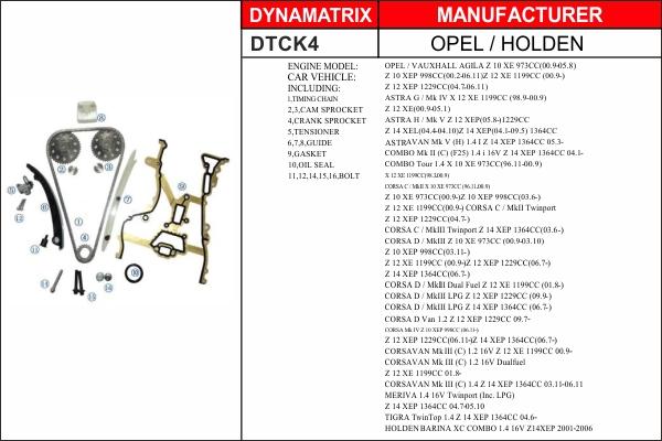 Dynamatrix DTCK4 - Kit de distribution par chaîne cwaw.fr