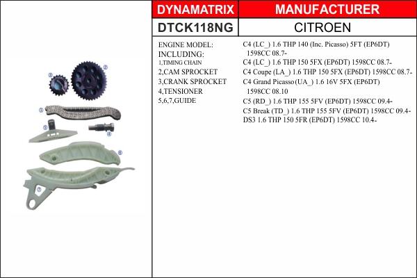 Dynamatrix DTCK118NG - Kit de distribution par chaîne cwaw.fr