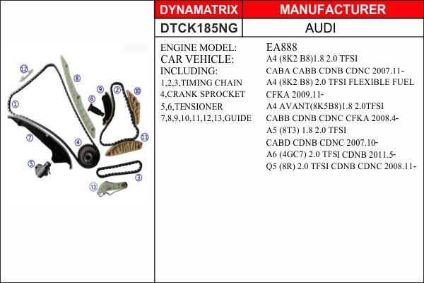 Dynamatrix DTCK185NG - Kit de distribution par chaîne cwaw.fr