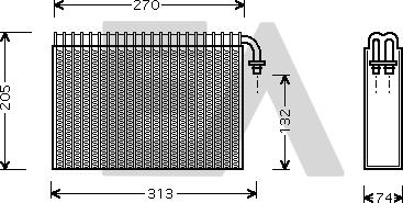 EACLIMA 43B03001 - Évaporateur climatisation cwaw.fr