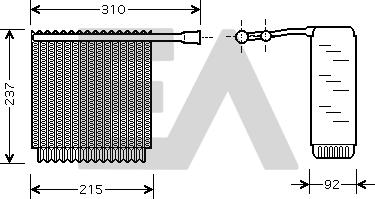 EACLIMA 43B78007 - Évaporateur climatisation cwaw.fr