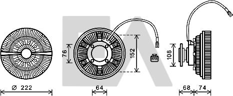 EACLIMA 35C47D04 - Roue du souffleur, refroidissementdu moteur cwaw.fr