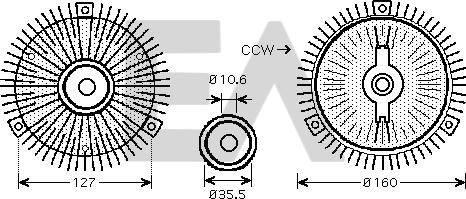 EACLIMA 35C50D11 - Roue du souffleur, refroidissementdu moteur cwaw.fr