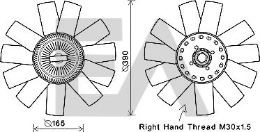 EACLIMA 35C77C03 - Roue du souffleur, refroidissementdu moteur cwaw.fr