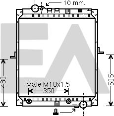 EACLIMA 31R45046 - Radiateur, refroidissement du moteur cwaw.fr