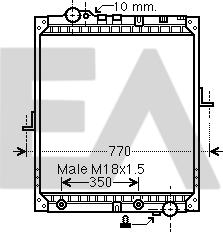 EACLIMA 31R45058 - Radiateur, refroidissement du moteur cwaw.fr