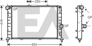 EACLIMA 31R40009 - Radiateur, refroidissement du moteur cwaw.fr