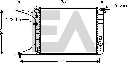 EACLIMA 31R54097 - Radiateur, refroidissement du moteur cwaw.fr