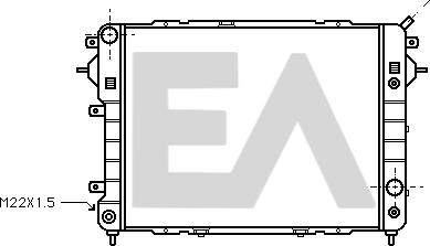 EACLIMA 31R54057 - Radiateur, refroidissement du moteur cwaw.fr