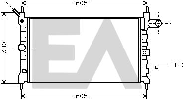 EACLIMA 31R54011 - Radiateur, refroidissement du moteur cwaw.fr