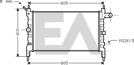 EACLIMA 31R54146 - Radiateur, refroidissement du moteur cwaw.fr