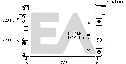 EACLIMA 31R54168 - Radiateur, refroidissement du moteur cwaw.fr