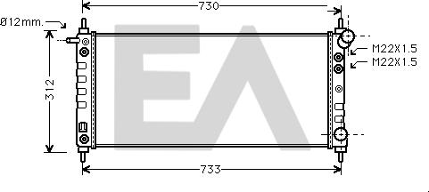 EACLIMA 31R54101 - Radiateur, refroidissement du moteur cwaw.fr