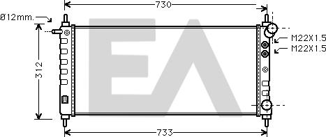 EACLIMA 31R54186 - Radiateur, refroidissement du moteur cwaw.fr