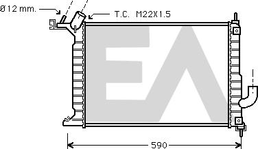 EACLIMA 31R54187 - Radiateur, refroidissement du moteur cwaw.fr