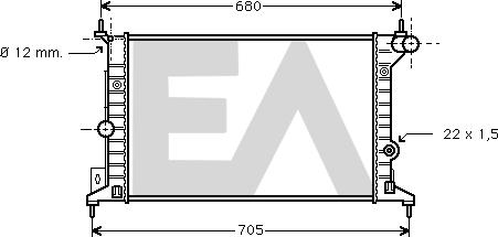 EACLIMA 31R54176 - Radiateur, refroidissement du moteur cwaw.fr