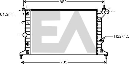 EACLIMA 31R54171 - Radiateur, refroidissement du moteur cwaw.fr