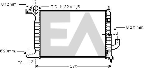 EACLIMA 31R54173 - Radiateur, refroidissement du moteur cwaw.fr