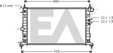 EACLIMA 31R54172 - Radiateur, refroidissement du moteur cwaw.fr