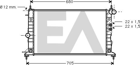 EACLIMA 31R54177 - Radiateur, refroidissement du moteur cwaw.fr